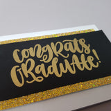graduation card - gold congrats