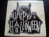 Halloween greeting card - creepy ghost