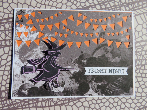 Halloween greeting card - Fright Night Flight
