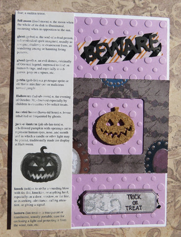 Halloween greeting card - purple 002
