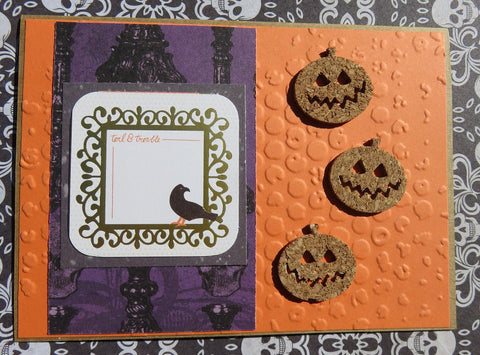 Halloween greeting card - orange 003