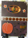 Halloween greeting card - pumpkin stripe