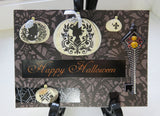 Halloween greeting card - spider key
