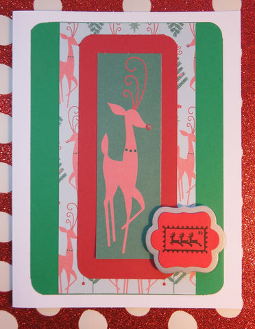 Christmas greeting card - elegant reindeer