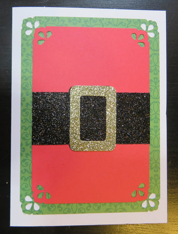 Christmas greeting card set - Santa's belt (small)