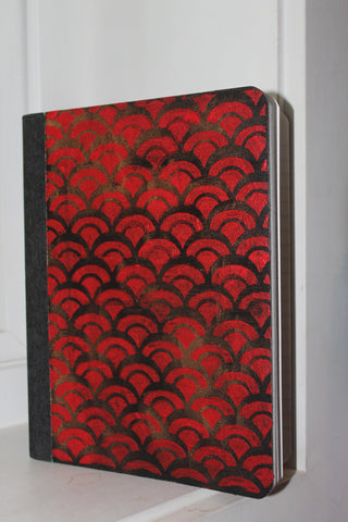 composition notebook - red scallop