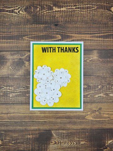 thank you card - white flowers