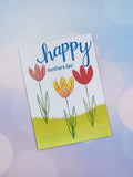 Mother's Day card - bright tulips