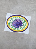 greeting card - purple rose