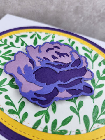 greeting card - purple rose