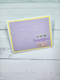 greeting card - baby congrats purple