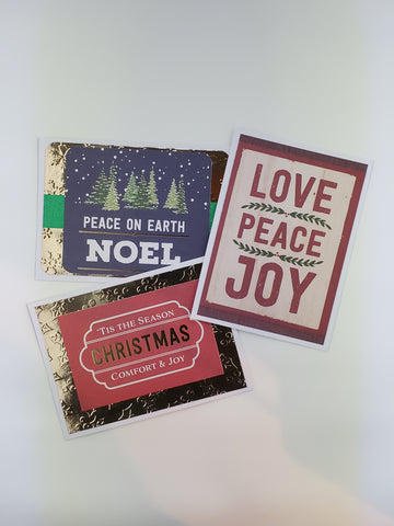 Christmas greeting card set - warm